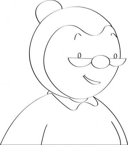 coloriage la grand mere de t choupi